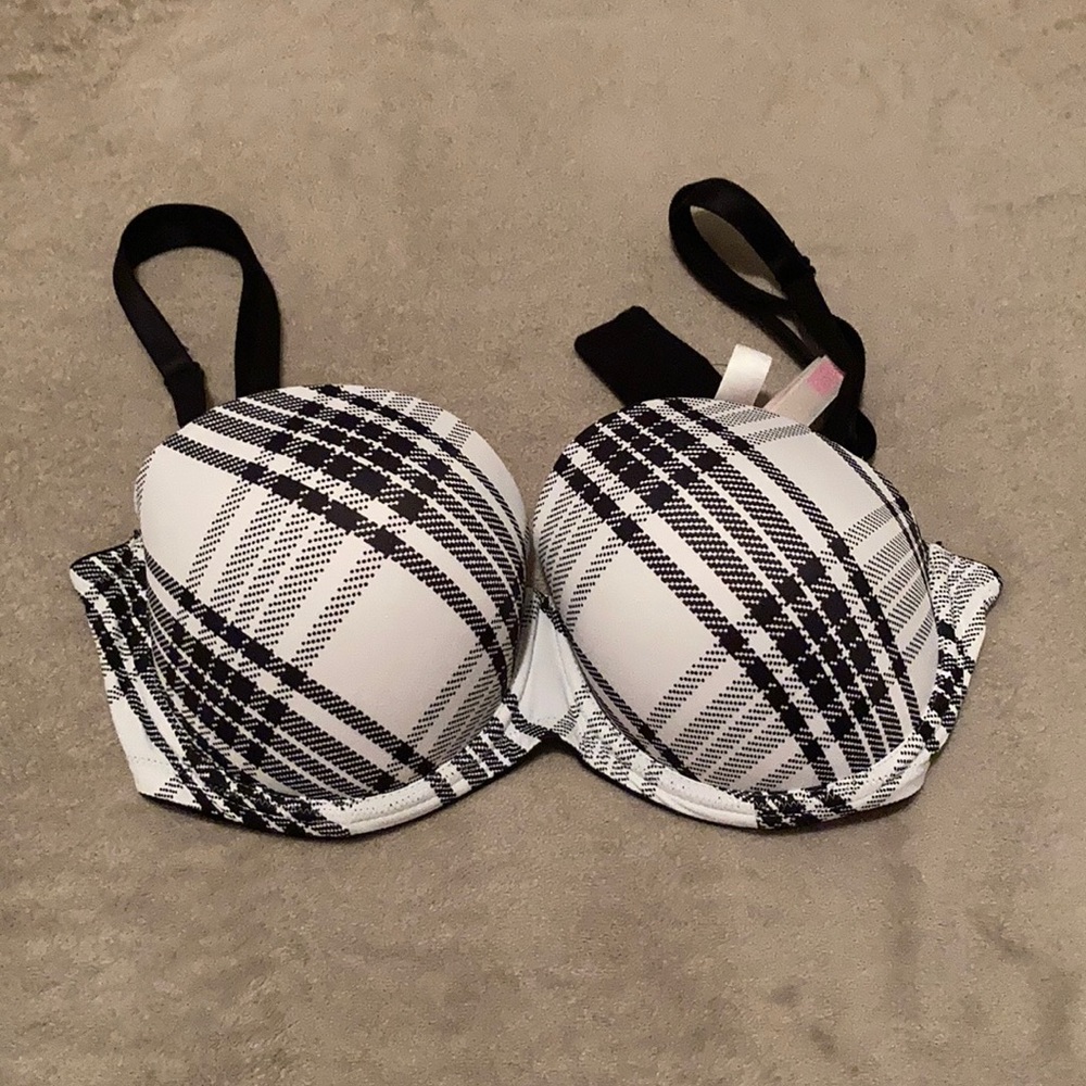 3/$10 PINK by Victoria's Secret Plaid Push Up Bra